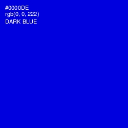 #0000DE - Dark Blue Color Image