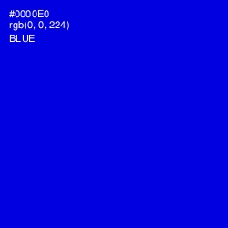 #0000E0 - Blue Color Image