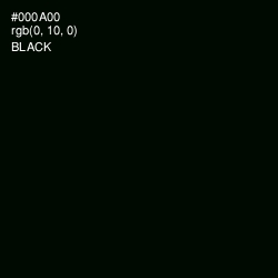 #000A00 - Black Color Image