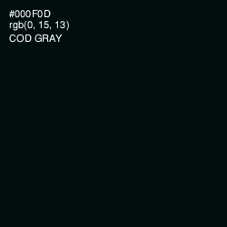 #000F0D - Cod Gray Color Image