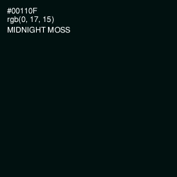 #00110F - Midnight Moss Color Image
