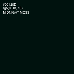 #00120D - Midnight Moss Color Image