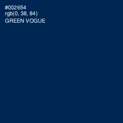 #002654 - Green Vogue Color Image