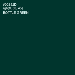 #00352D - Bottle Green Color Image
