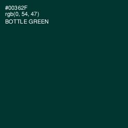 #00362F - Bottle Green Color Image