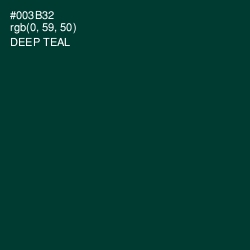 #003B32 - Deep Teal Color Image