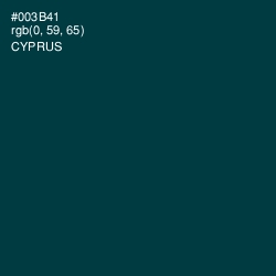 #003B41 - Cyprus Color Image