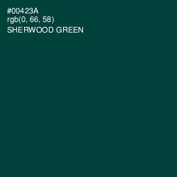 #00423A - Sherwood Green Color Image