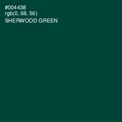 #004438 - Sherwood Green Color Image