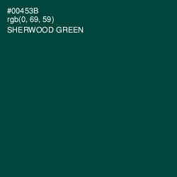#00453B - Sherwood Green Color Image