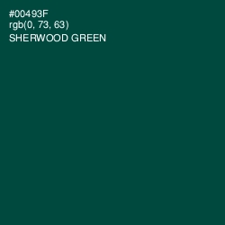 #00493F - Sherwood Green Color Image