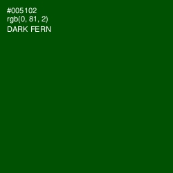 #005102 - Dark Fern Color Image