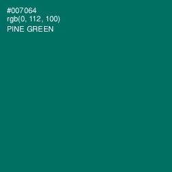 #007064 - Pine Green Color Image