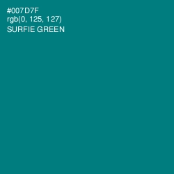 #007D7F - Surfie Green Color Image