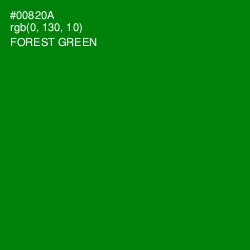 #00820A - Forest Green Color Image