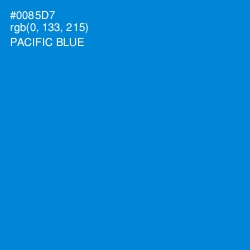#0085D7 - Pacific Blue Color Image