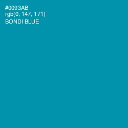 #0093AB - Bondi Blue Color Image