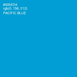 #009ED4 - Pacific Blue Color Image