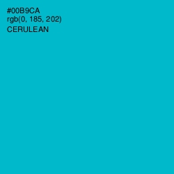 #00B9CA - Cerulean Color Image