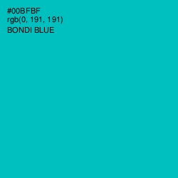 #00BFBF - Bondi Blue Color Image