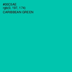 #00C5AE - Caribbean Green Color Image