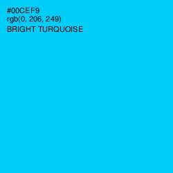 #00CEF9 - Bright Turquoise Color Image