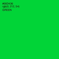 #00D436 - Green Color Image