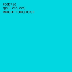 #00D7E0 - Bright Turquoise Color Image