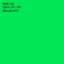 #00E756 - Malachite Color Image