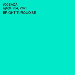 #00EACA - Bright Turquoise Color Image