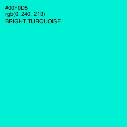 #00F0D5 - Bright Turquoise Color Image