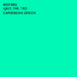 #00F8B6 - Caribbean Green Color Image