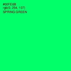 #00FE6B - Spring Green Color Image