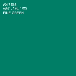 #017E66 - Pine Green Color Image