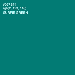 #027B74 - Surfie Green Color Image