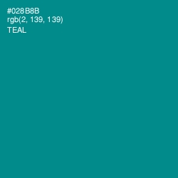 #028B8B - Teal Color Image