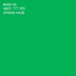 #02B155 - Green Haze Color Image