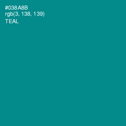 #038A8B - Teal Color Image