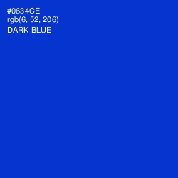#0634CE - Dark Blue Color Image