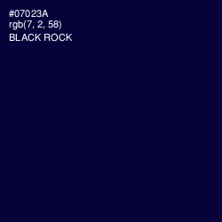 #07023A - Black Rock Color Image