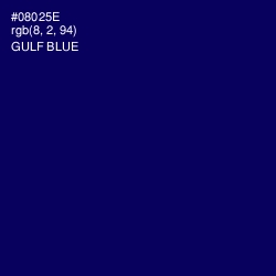 #08025E - Gulf Blue Color Image
