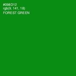 #098D12 - Forest Green Color Image