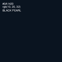 #0A1420 - Black Pearl Color Image