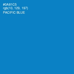 #0A81C5 - Pacific Blue Color Image