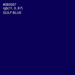 #0B0057 - Gulf Blue Color Image