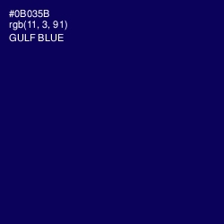 #0B035B - Gulf Blue Color Image