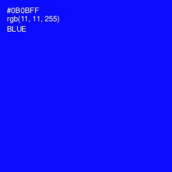 #0B0BFF - Blue Color Image