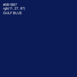 #0B1B57 - Gulf Blue Color Image