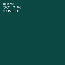 #0B4743 - Aqua Deep Color Image