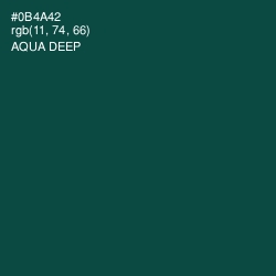 #0B4A42 - Aqua Deep Color Image